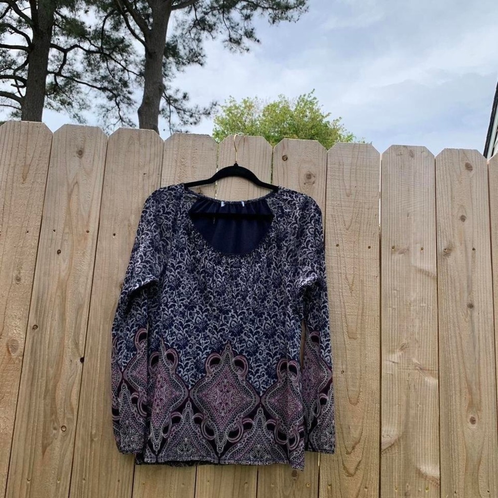 Blue & purple long sleeve fairy top size medium - Picture 2 of 7
